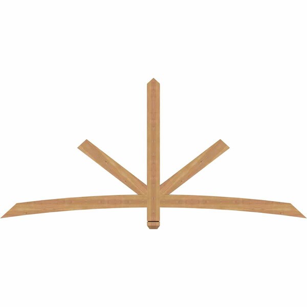 Ekena Millwork Alberta Smooth Timber Gable Bracket, Western Red Cedar, 84"W x 38"H x 1 1/2"D x 3 1/2"F, 11/12 Pitch GBW084X38X0204ALB00SWR - main